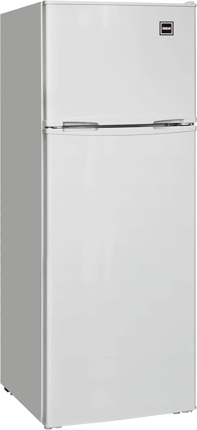 RCA RFR741-BLACK Apartment Size Large Compact Refrigerator, 7.5, Black