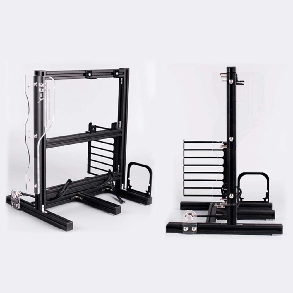 PUSOKEI M-ATX/ATX/ITX Motherboard Chassis DIY Set,Computer Aluminum Open Air Frame Chassis Case