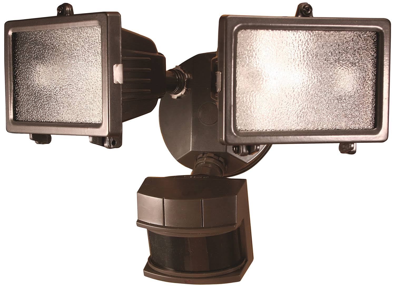Heath Zenith 300-Watt Halogen Motion Activated Twin Security Light in Bronze - Megean