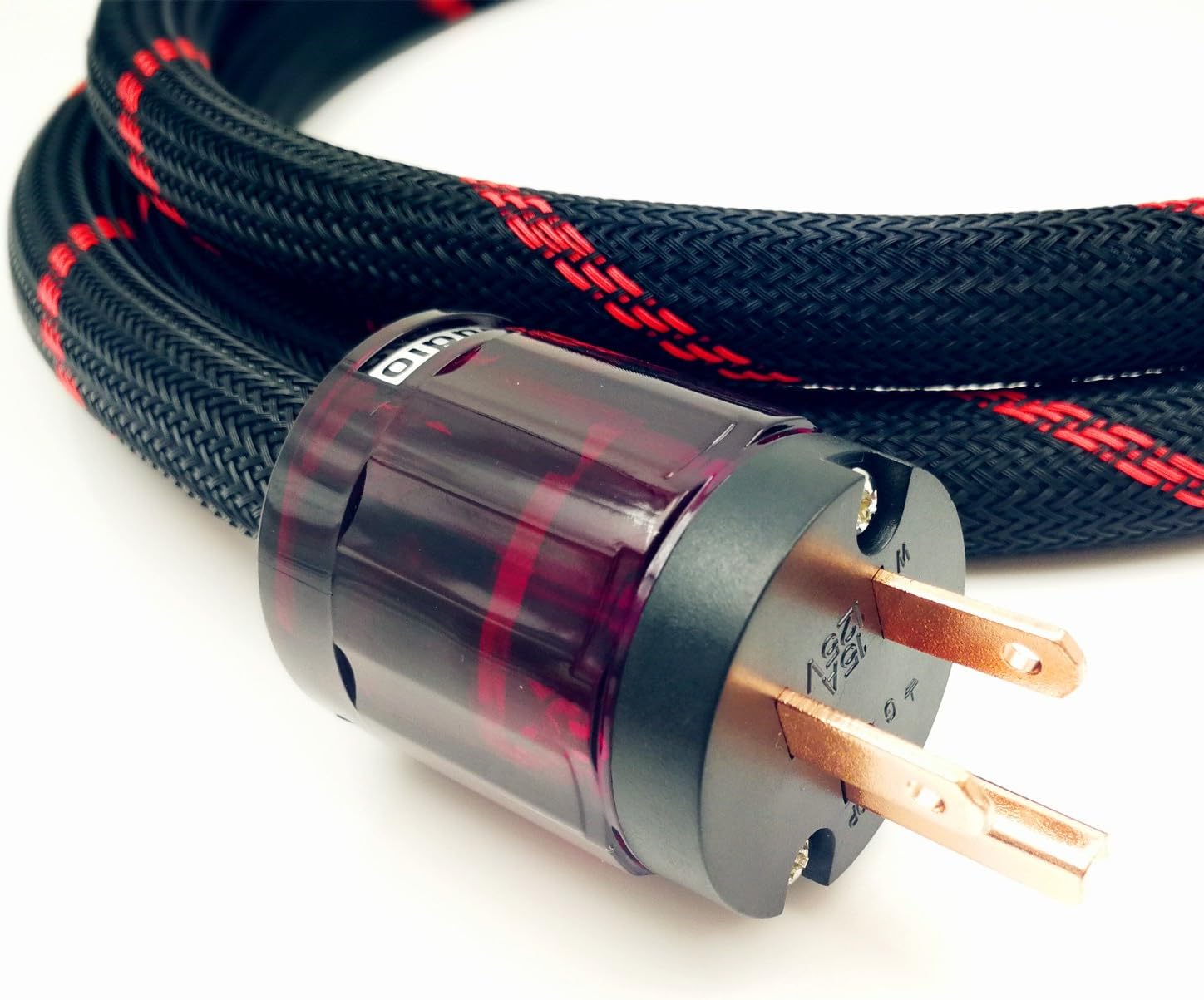 WAudio 10 AWG Hi-End HiFi Audio Universal AC Power Cable Power Cord US Plug - 6.6FT (2M) Pack of 2