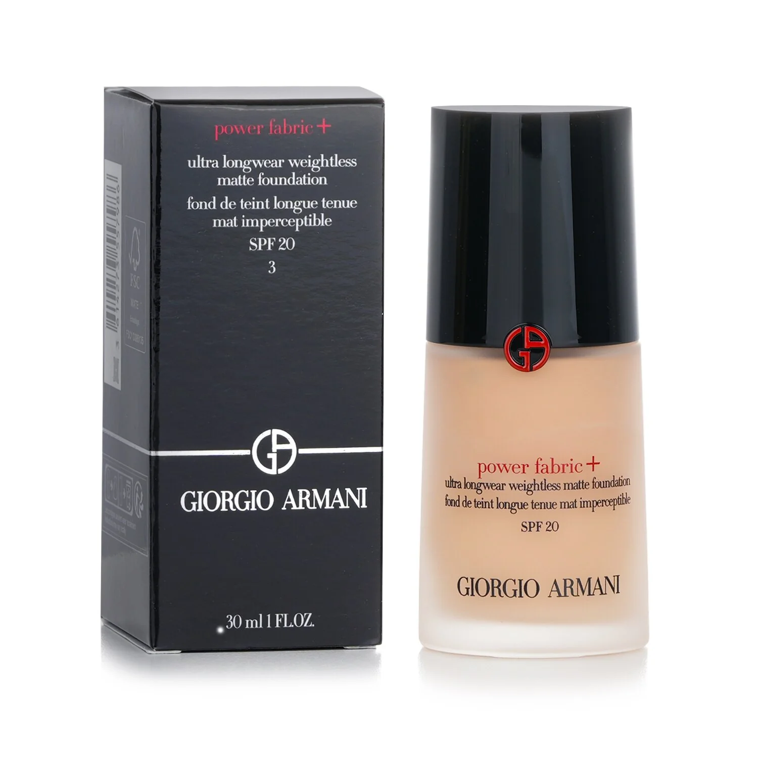 Giorgio Armani Power Fabric+ Ultra Longwear Weightless Matte Foundation SPF 20 - # 4.75  30ml/1oz