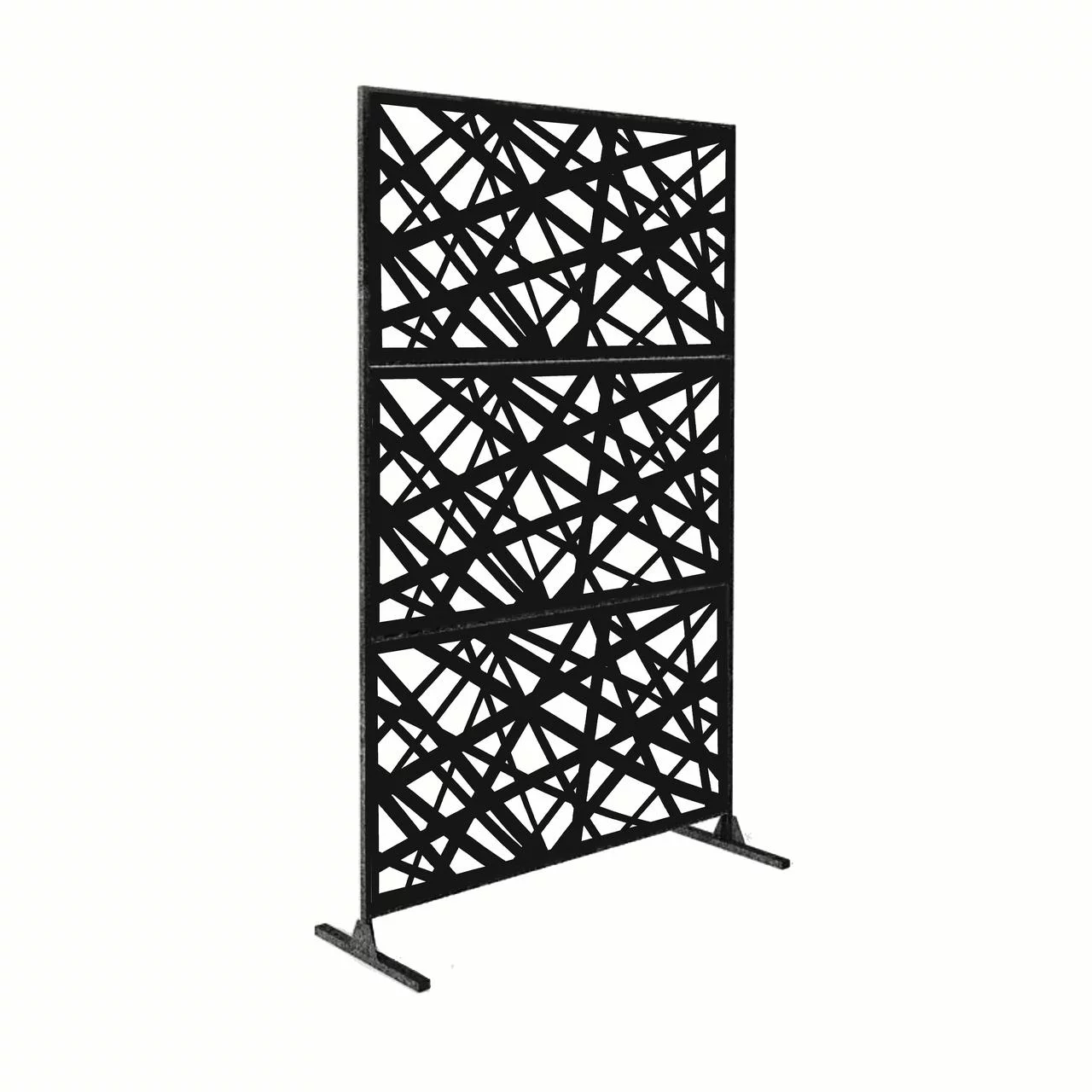 Metal Privacy Screen, Laser Cut Decorative Steel Privacy Panel Metal Fencing, Hanging Room Divider Partitions Panel Screen,48x75in C007