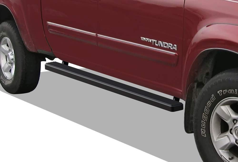 APS iBoard (Black Powder Coated 5 inches) Running Boards Nerf Bars Side Steps Step Rails Compatible with 2004-2006 Tundra Double Cab Pickup 4-Door