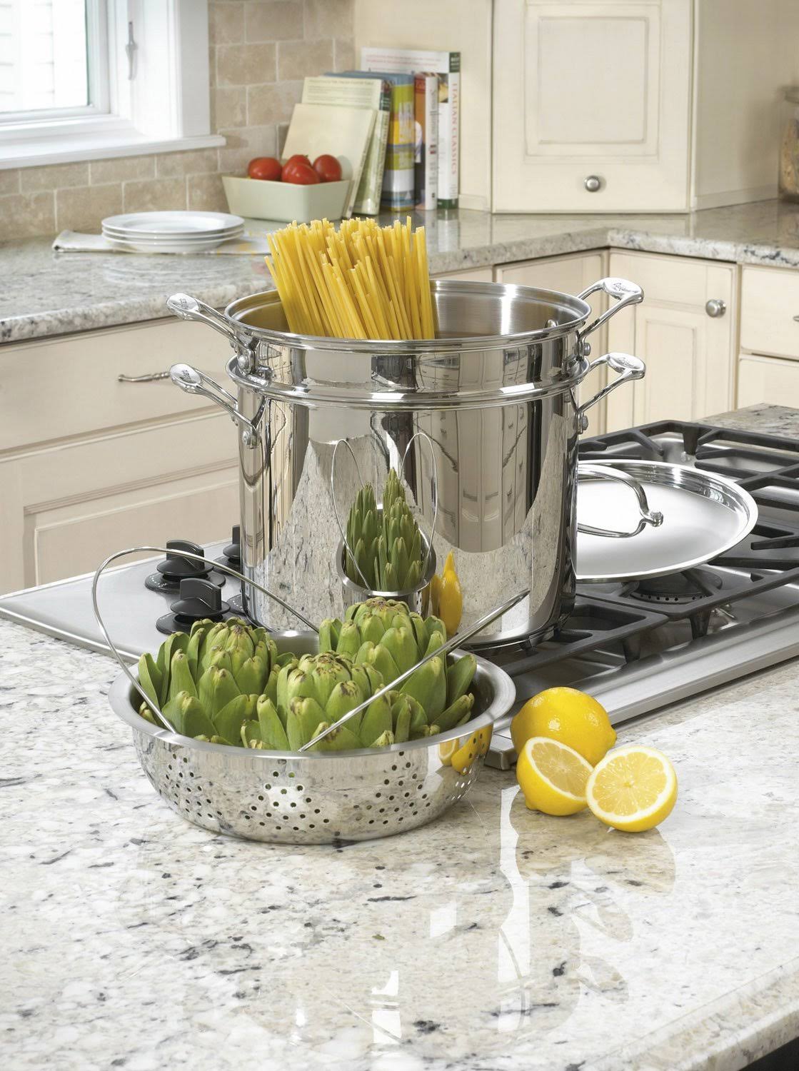Cuisinart 77-412 Chef&s Classic Stainless 4-Piece 12-Quart Pasta/Steamer Set