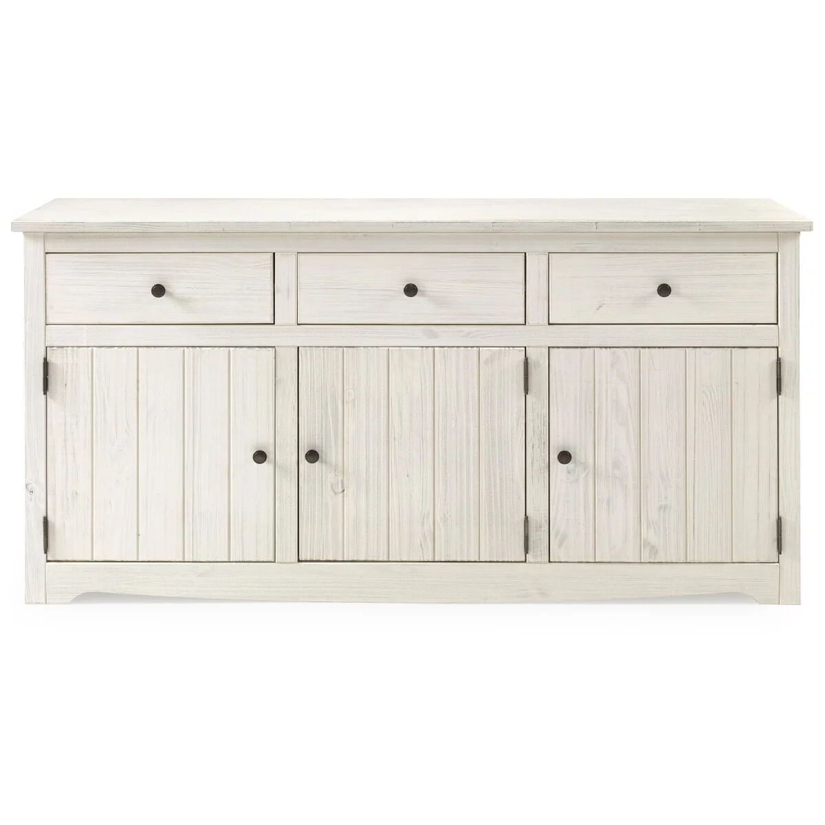 Bridge Brazil Wood Buffet Sideboard White Distressed | Furniture Dash - N/A