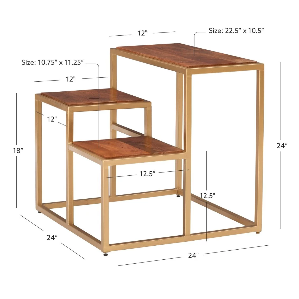 Powell Camborne 3 Tiered Plant Stand Side Table