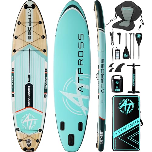 11'6"x35" Inflatable Stand Up Paddle Board 450LBS Weight Capacity Extra Wide Non-Slip Stable Deck Adult SUP
