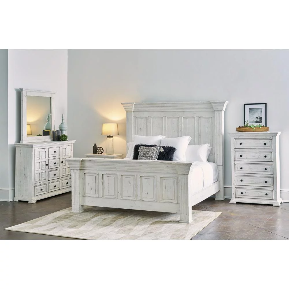 Picket House Furnishings 6-Drawer Wood Dresser and Mirror Set in White