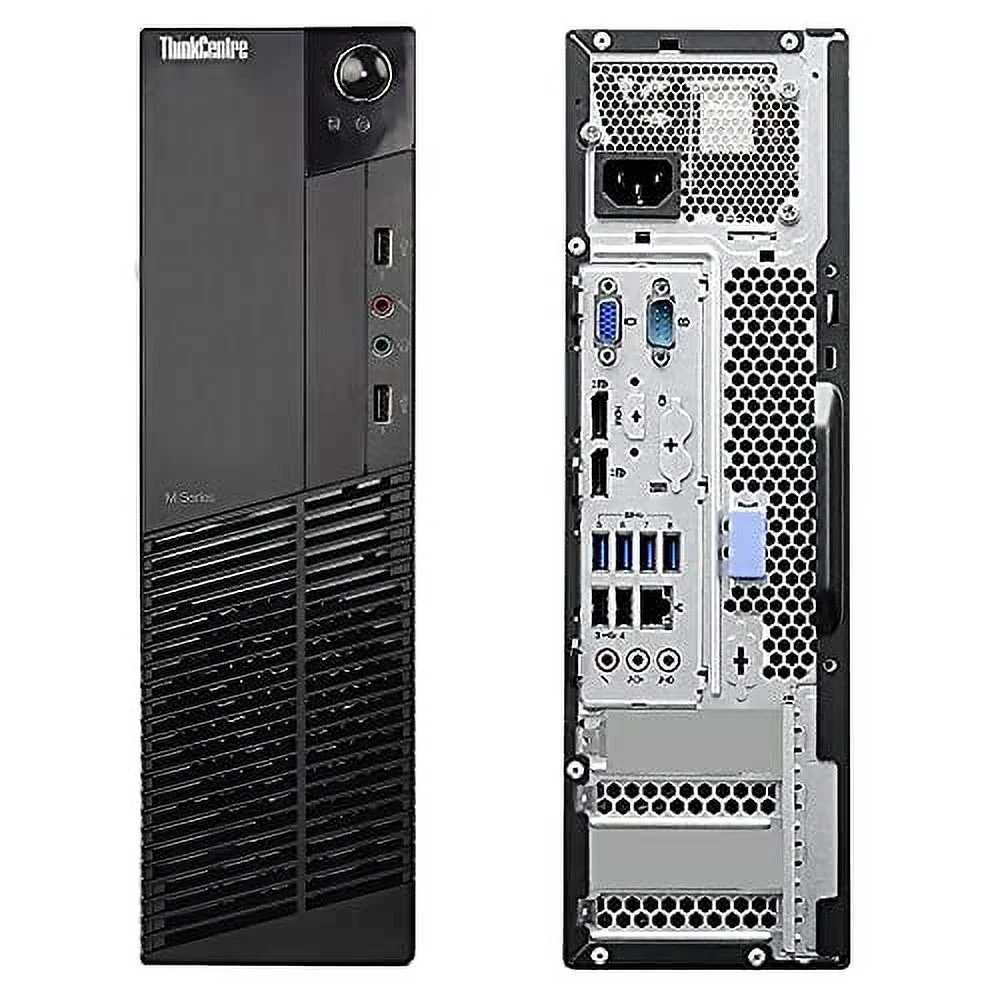 Desktop Computer Package Compatible with Lenovo ThinkCentre M93P, Intel Core i5 4570 3.20GHz, 8GB RAM, 256GB SSD, Dual 20Inch LCD Monitor, KB, Mouse