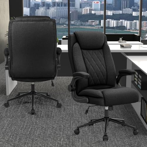 ralex-chair Big and Tall Fabric Office Chair -500 lb Heavy Duty Office Chair for Big Man, High Back Executive Office Desk Chair with 120&deg