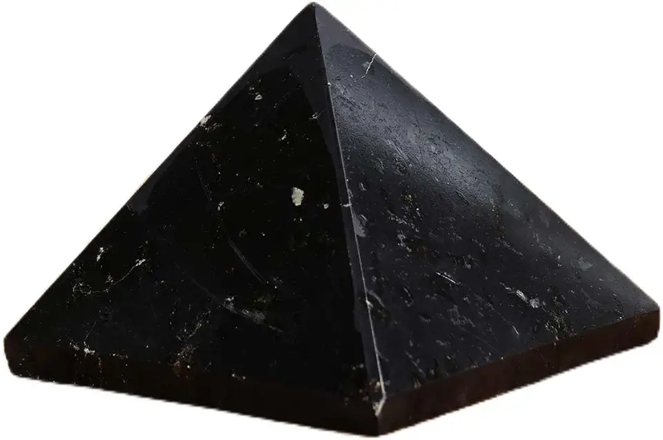 Black Tourmaline Pyramid Crystal Pyramid Stone Pyramid Crystal Healing,Crystal Stone Pyramid (400-450 Gm)-Black - Kansas Nuitrition - HNZSDS