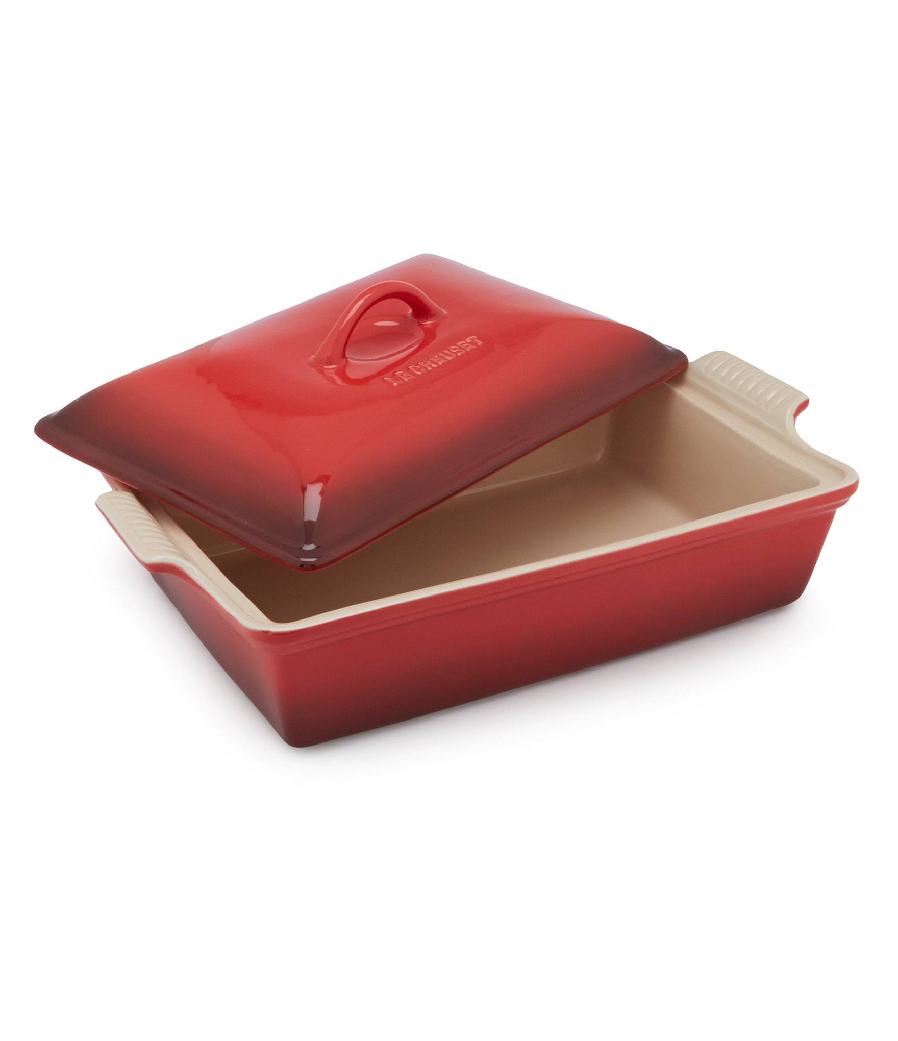 Le Creuset 4-Quart Heritage Covered Rectangular Casserole - White