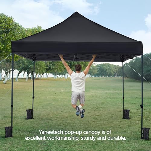 Yaheetech Heavy Duty Pop Up Canopy Tent, 10x20 Commercial Instant Shelter Tent for Wedding, Parties, Adjustable Outdoor Canopy with Wheeled Carry Bag