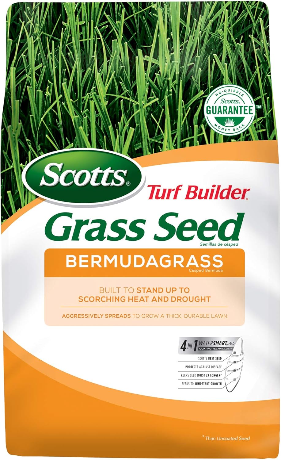 Scotts Turf Builder Grass Seed Bermudagrass, 10 lb. - Full Sun - Built to Stand up to Scorching Heat and Drought