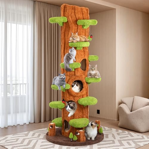 Luxury Cat Tree Tower for Indoor Cats,88.6" Tall Cat Tree