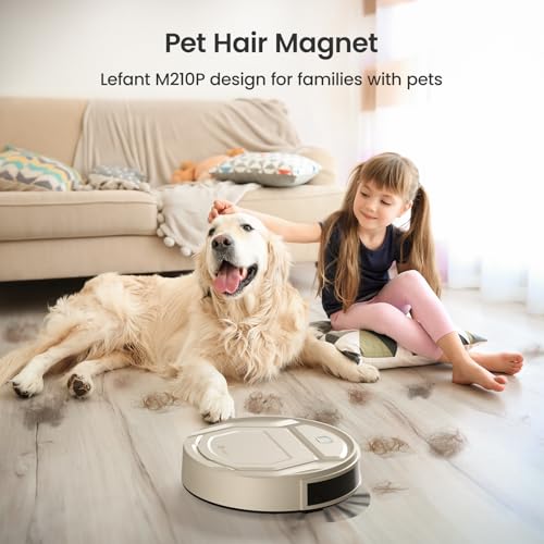 Lefant M3 Robot Vacuum, Robot Vacuum and Mop, 12000Pa Suction, Anti-Tangle Brushes, Dual Spinning Mop, Auto Mop Washing, Drying, Self-Emptying