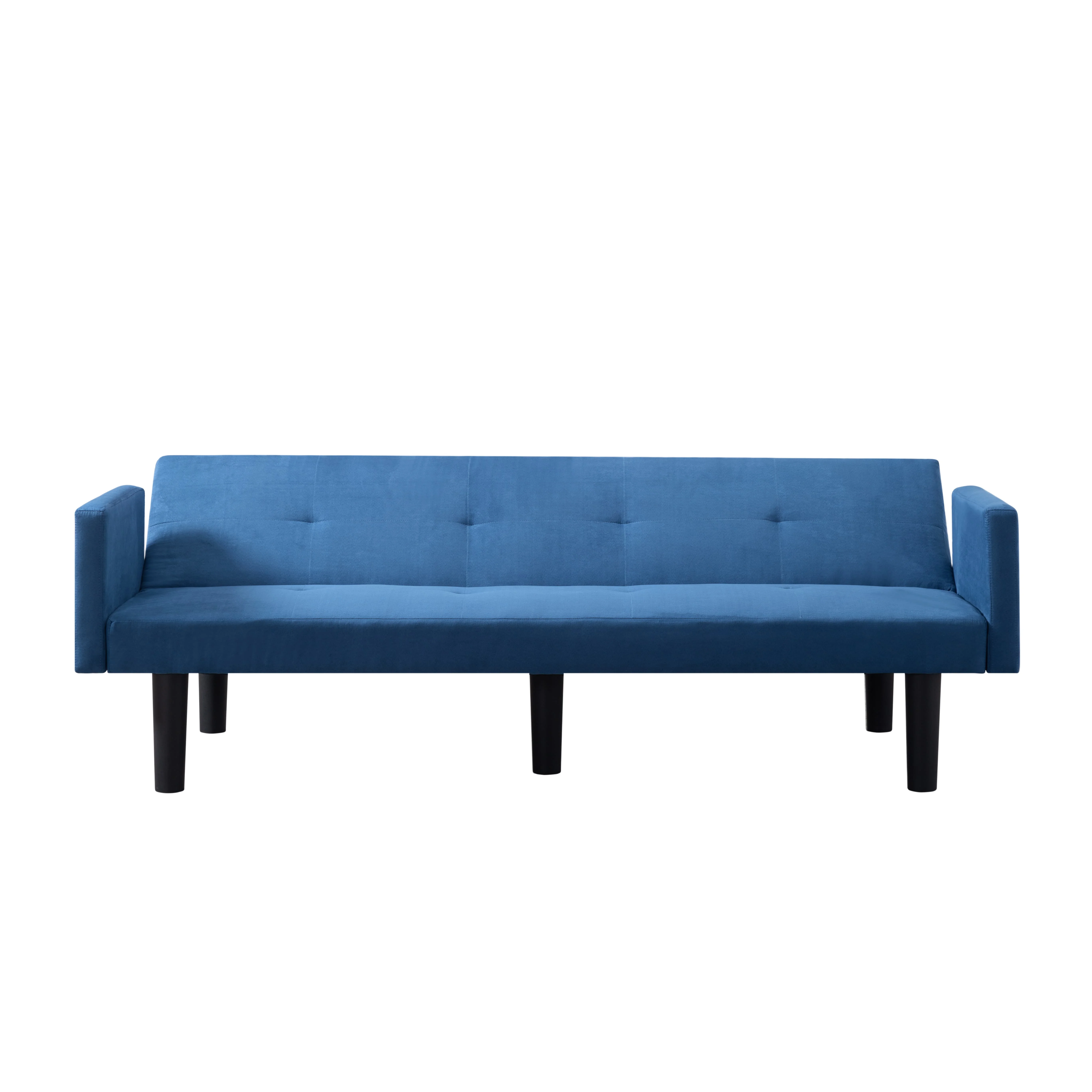 BSHTI 74.8 inch Futon Sofa bed,Modern Adult Sofa,Foam Futon Sleeper for Livingroom(Navy Blue)