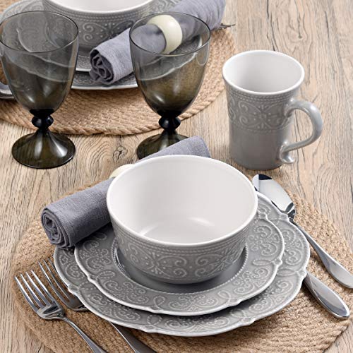 Pfaltzgraff 5267392 Abby 16-Piece Dinnerware Set, white