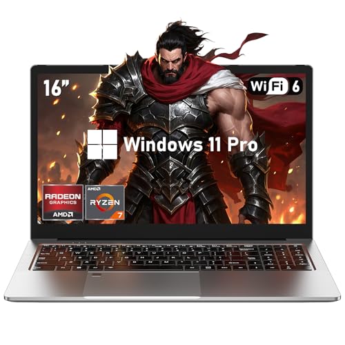 2025 Gaming Laptop 16 Inch Laptop Computer with Ryzen 7 5825U Processor, 32GB DDR4, 1T SSD, FHD Display 1920*1080P, Win 11 PRO, WiFi 6