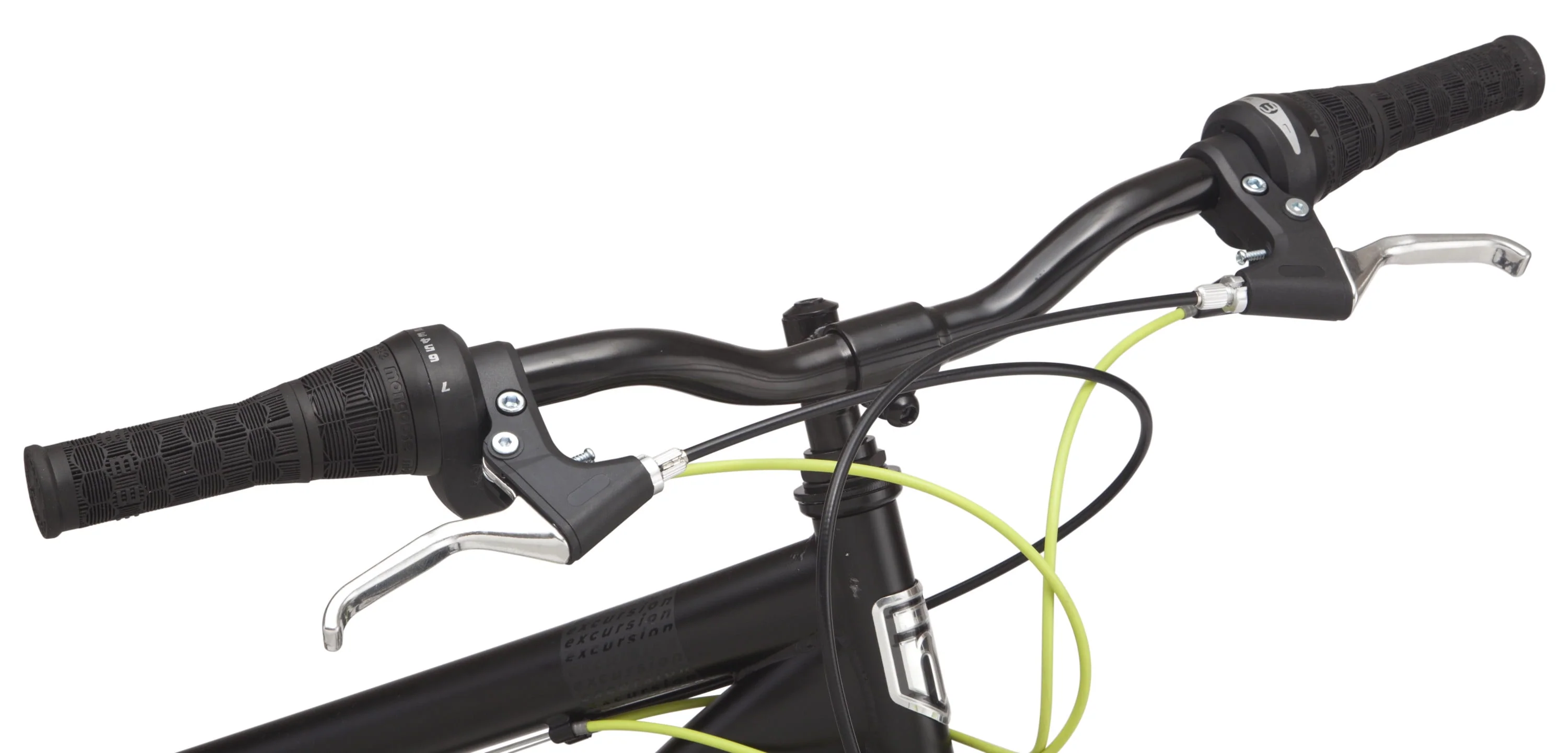 Mongoose Excursion mountain bike, 24-inch wheel, 21 speeds, boys, black