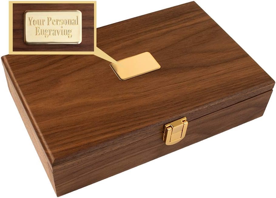 Alex Cramer Cabin Club Classic Domino Set with Black Walnut Case - Premium Quality 28 Indestructible Double-Six Dominoes (Domino Set)
