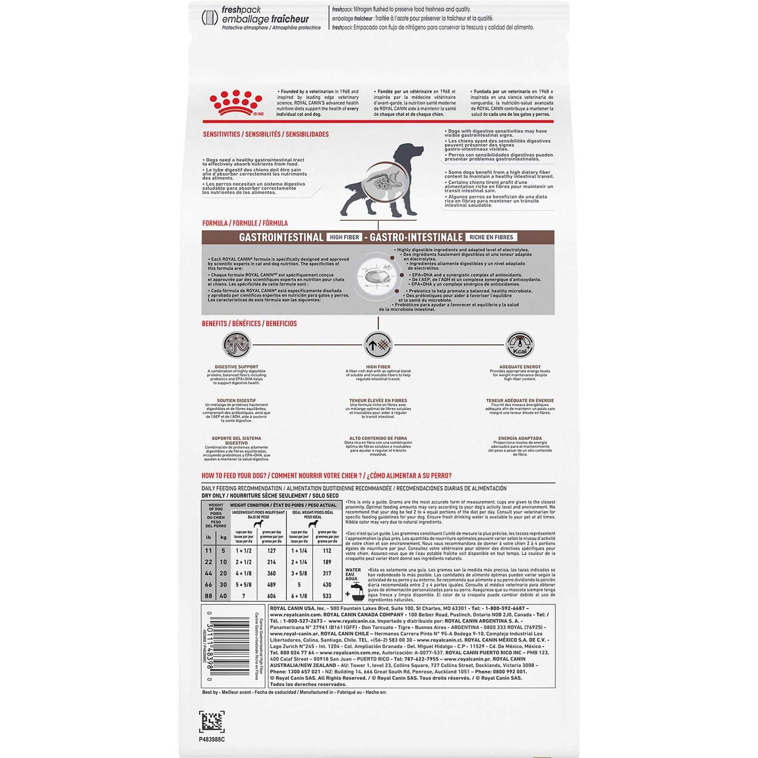 Royal Canin Veterinary Diet Gastrointestinal Fiber Response Dry Dog Food - Pet Supplies online store
