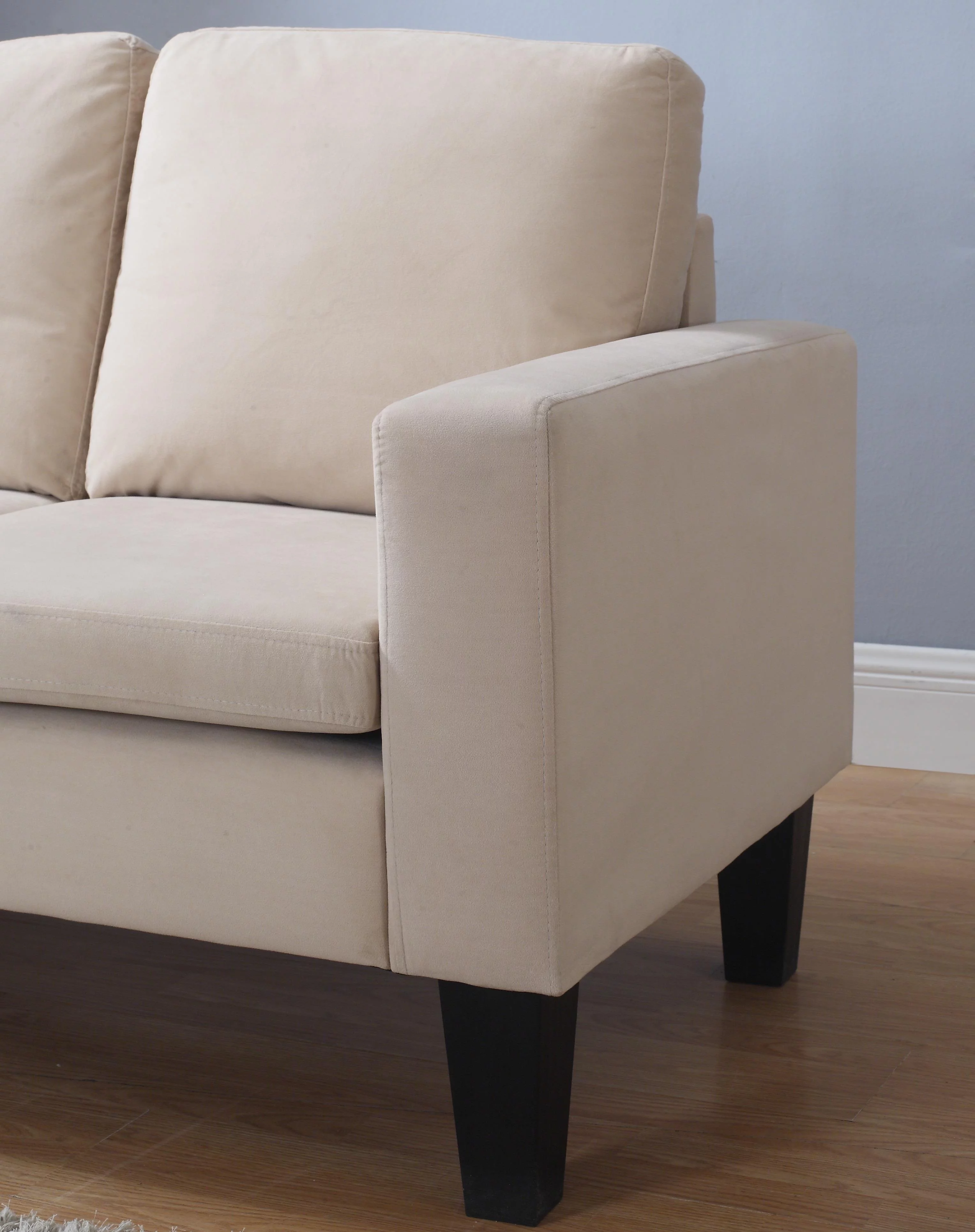 Nathaniel Home Microfiber Loveseat-Color:Beige