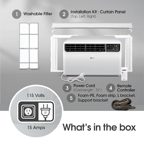 LG 12,000 BTU Dual Inverter Smart Window Air Conditioner, Cools 550 Sq. Ft., Ultra Quiet Operation, Up to 35% More Energy Savings, Energy Star