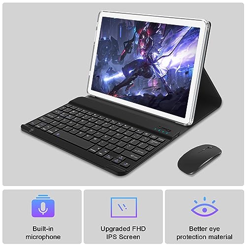 Tablet 10.1 Inch Android 13 Tablets 2025 Latest Android Tablets 128GB ROM+16GB RAM (8+8 Virtual), 2 in 1 Tablet with Keyboard