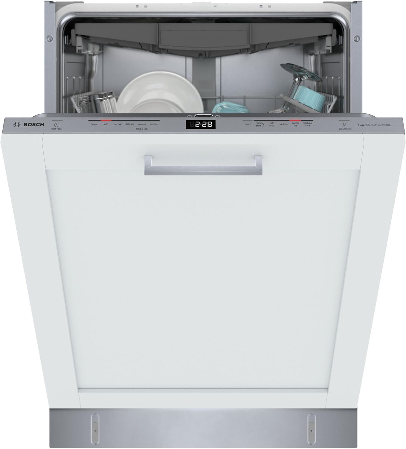 Bosch SHX78CM5N 800 Series 24 Inch Smart Built-In Bar Handle Dishwasher - Smart Home Appliances