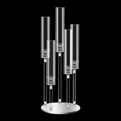 35inch 10pcs Black Candelabra Centerpieces for Tables 5 Arms Wedding centerpieces for Decorations