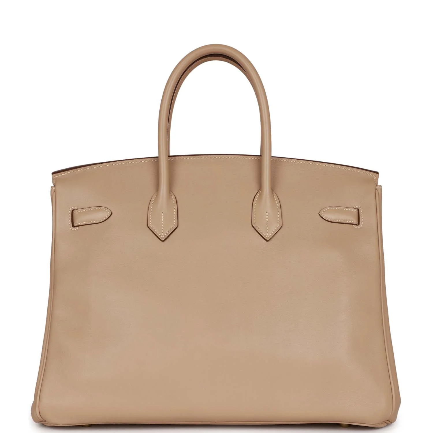 Pre-owned Hermes Birkin 35 Argile Swift Gold Hardware