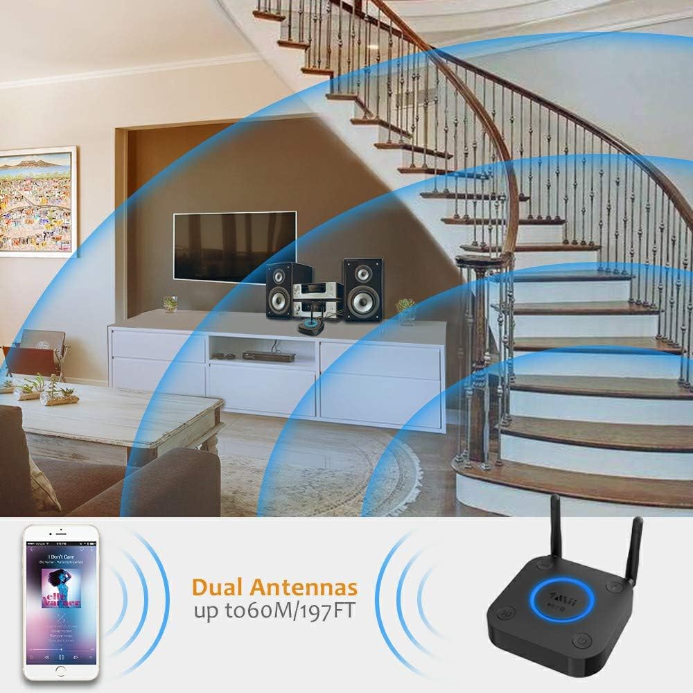 [Upgraded] 1Mii B06Pro Long Range Bluetooth Receiver, HiFi Wireless Audio Adapter