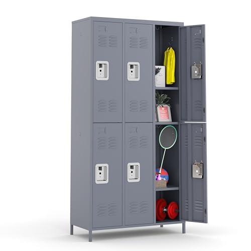 9 Door Metal Locker, Storage Lockers for Employees, Steel Storage Locker with Lock and Card Slot, Employee Lockers for Home, Office, School, Gym