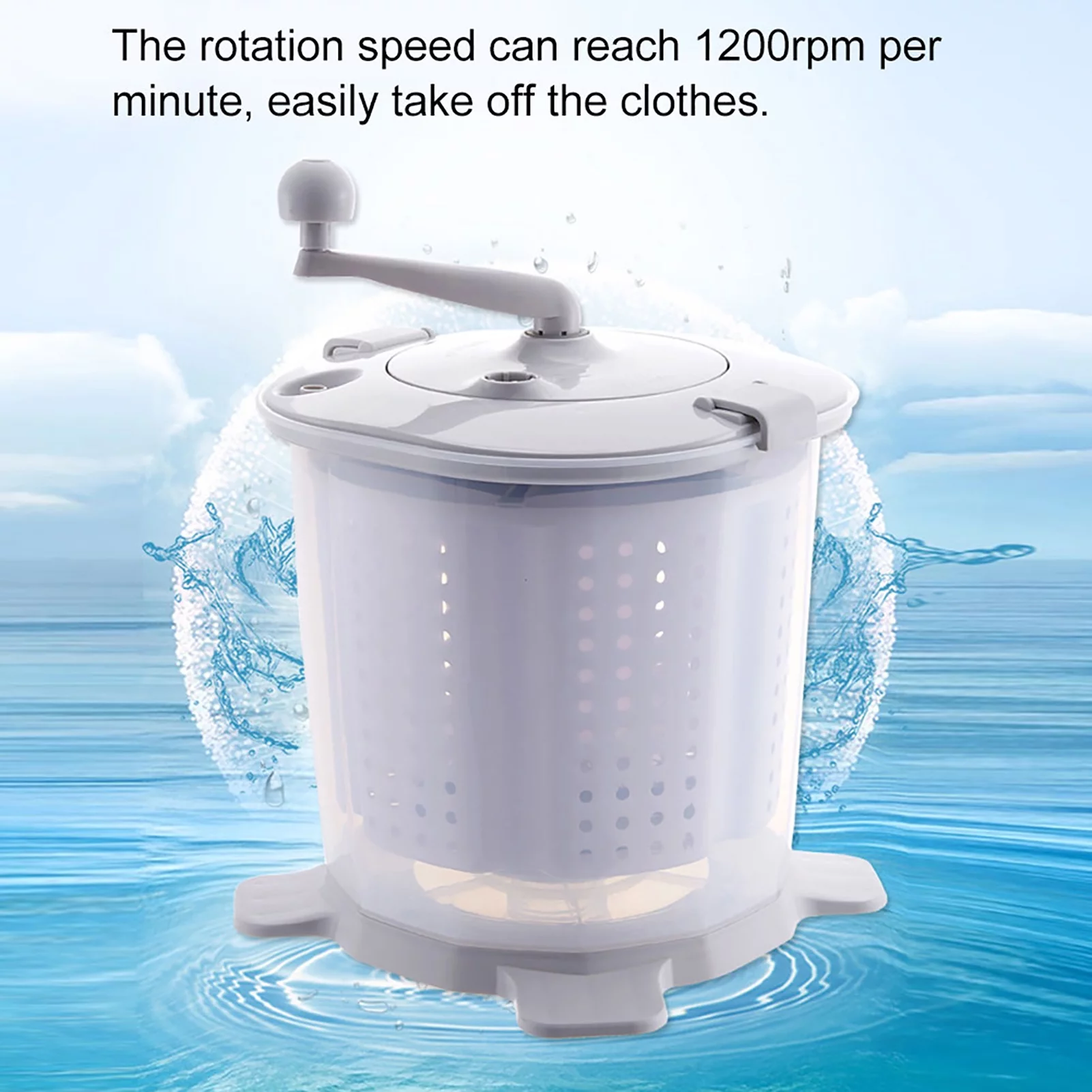Mini Portable Manual Operation Washing Machine Underwear Laundry Washer for Home Dormitory Gray