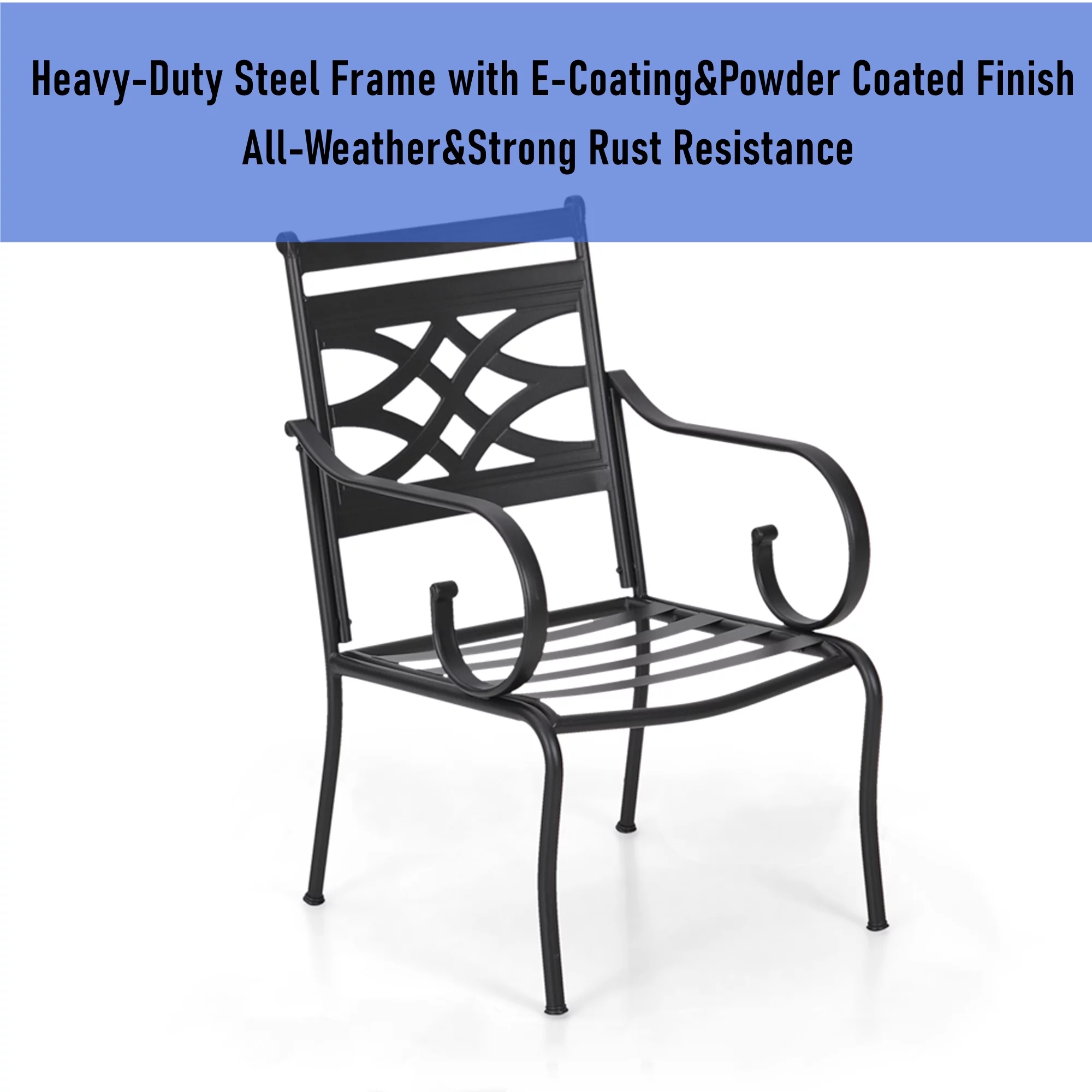 Summit Living 7-Piece Outdoor Dining Set with Swivel Cushioned Chairs for 6-Person, Umbrella Support, Black & Beige