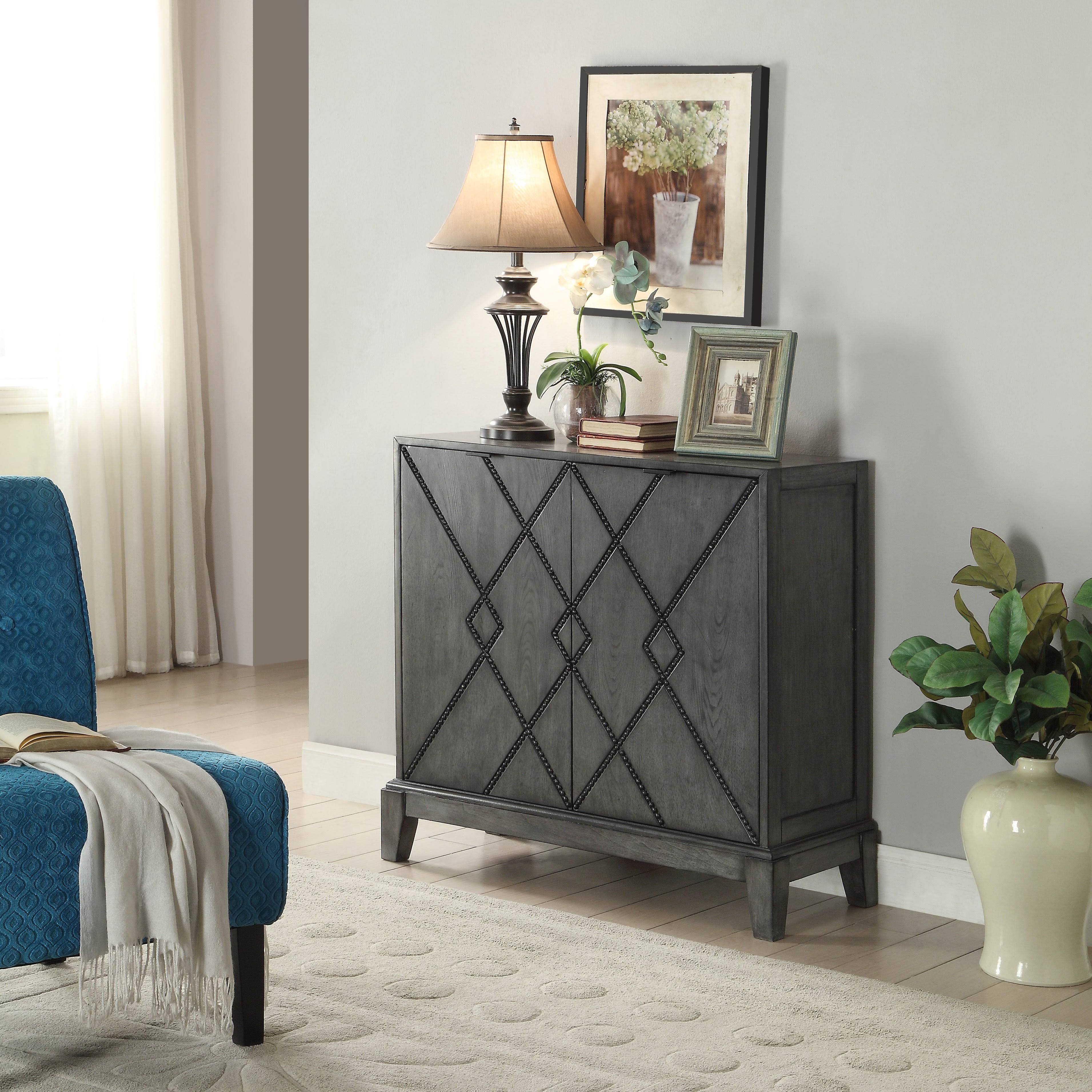 Coast To Coast Two Door Cabinet, Kino Burnished Grey