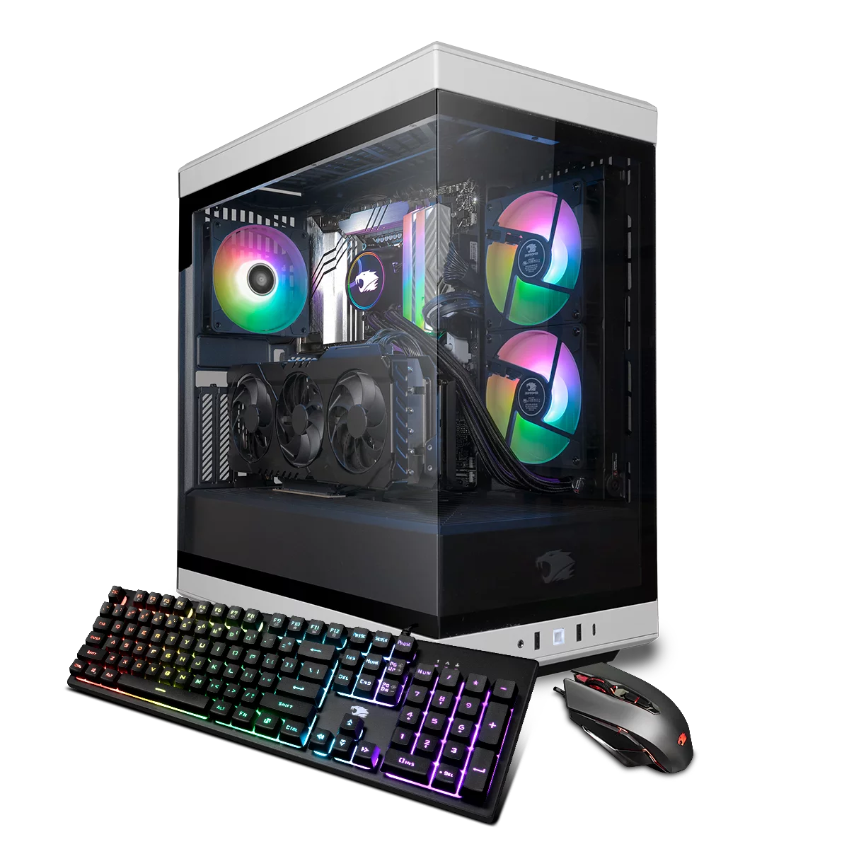 iBUYPOWER Y40 Pro White Gaming Desktop PC - AMD Ryzen 9 7900X - NVIDIA GeForce RTX 4070Ti Super 16GB - 32GB DDR5 RGB RAM - 2TB NVMe