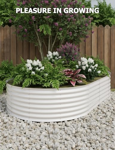 10x4x1.5ft Raised Garden Bed,Galvanized Raised Planter Boxes Outdoor with Easy Assembly, Large Garden Bed for Vegetables, Fruits, Flower