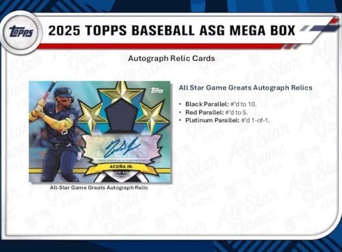NEW 2025 Baseball All-Star Game Trading Card MEGA Box, 80 Cards