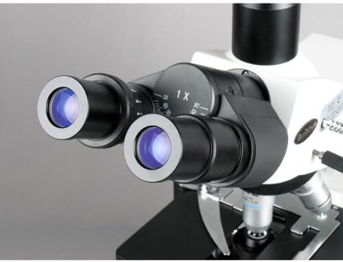 AmScope T690C-M Digital Trinocular Compound Microscope, 40X-2500X Magnification, WH10x and WH25x Super-Widefield Eyepieces, Infinity Objectives