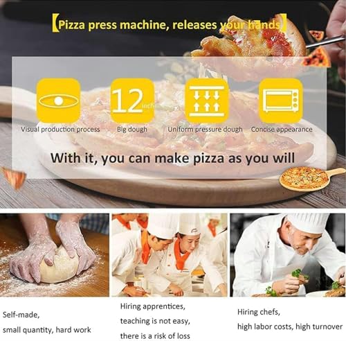 Wzglod Commercial Pizza Dough Roller Sheeter, 30/40cm Automatic Dough Press Machine
