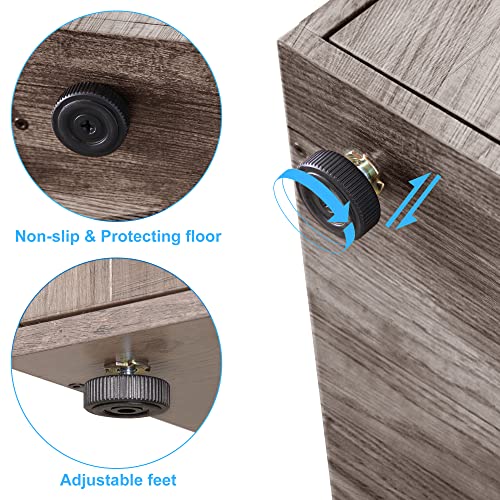 Hey-brother Cat Tree with XL Litter Box Enclosure, All-in-one Cat Tower for Indoor Cats with Large Hammock, Bed, Food Station, Scratching Posts