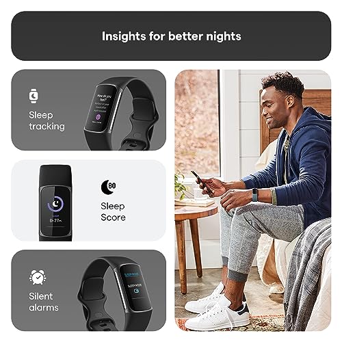 Fitbit Charge 5 Advanced Health & Fitness Tracker with Built-in GPS, Stress Management Tools, Sleep Tracking, 24/7 Heart Rate and More