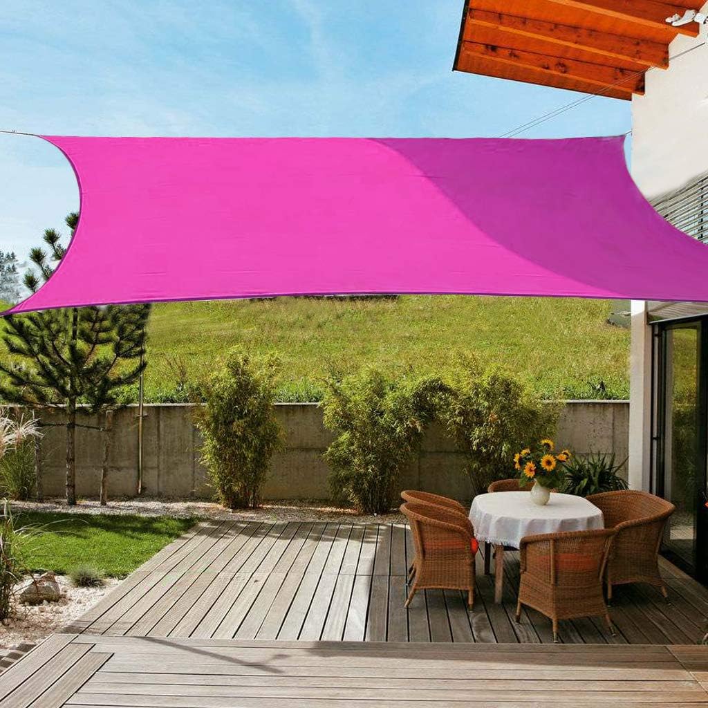 OldPAPA Sun Shade Sail Rectangle Waterproof Sun Shade Canopy UV Block Patio Decor Awning,for Outdoor Garden Backyard Lawn
