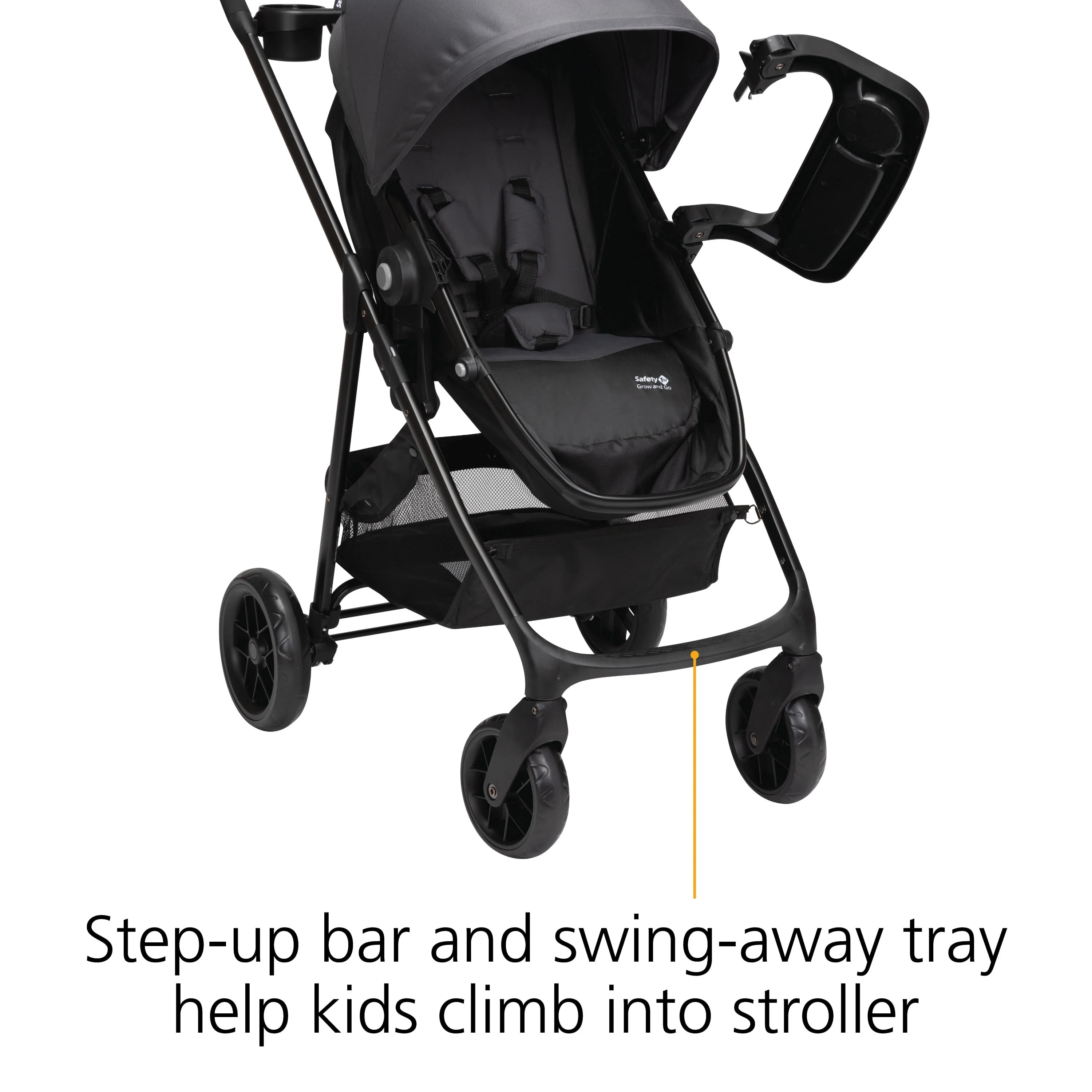 Safety 1st Grow and Go Sprint Modular Travel System Stroller with Rear-Facing Infant Car Seat, Whisper Grey