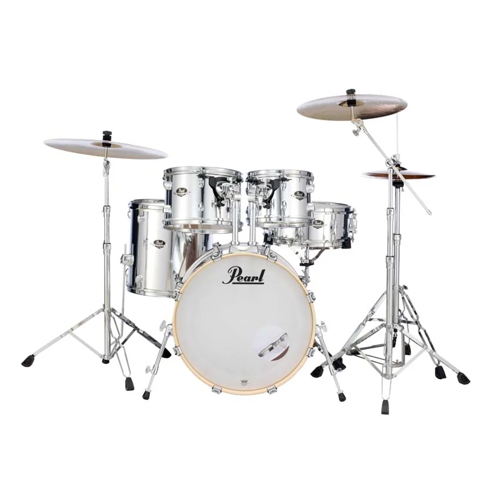 Pearl Export EXX 5-Piece Drum Set In Mirror Chrome - Curated Treasures Market