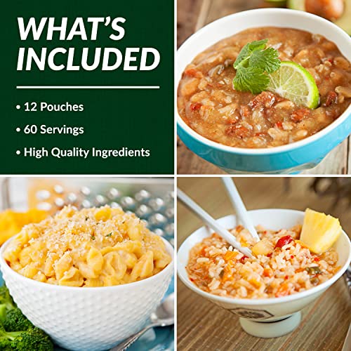 80 Serving Breakfast, Lunch & Dinner Bucket | Premium Emergency Food Supply | Survival Food 25 Year Shelf Life | Camping Food, Backpacking Meals