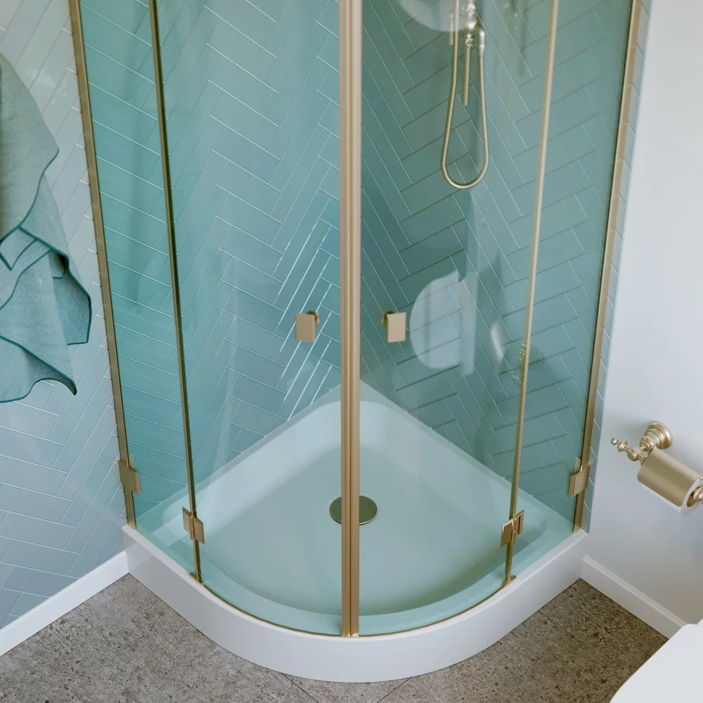 Swiss Madison Voltaire 32 x 32 Acrylic White, Single-Threshold, Center Drain, Neo-angle Shower Base