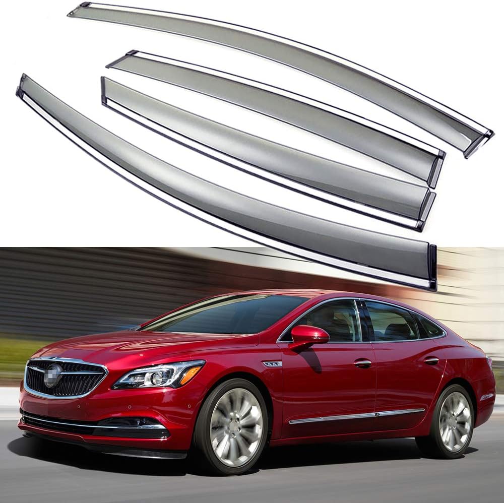 SPEEDLONG Car Window Visor Vent Shade Deflector Sun/Rain Guards Compatible with Buick Lacrosse 2017 2018 2019 2020